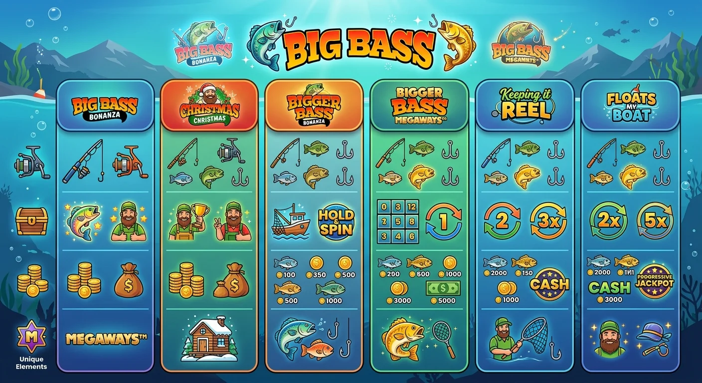 Versiones de Big Bass: Bonanza, Splash, Hold & Spinner, Bigger Bass y otras variantes mid image